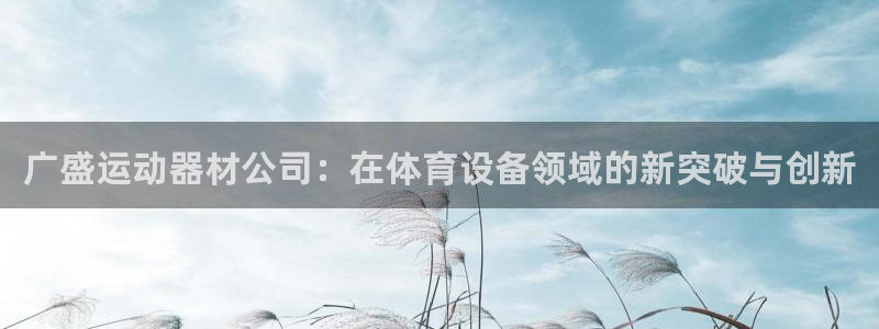 意昂体育4平台：广盛运动器材公司：在体育设备领域的新
