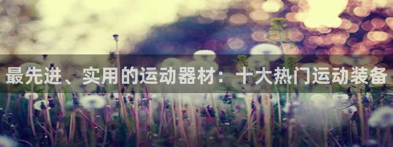 意昂4集团E.ON：最先进、实用的运动器材：十大热门