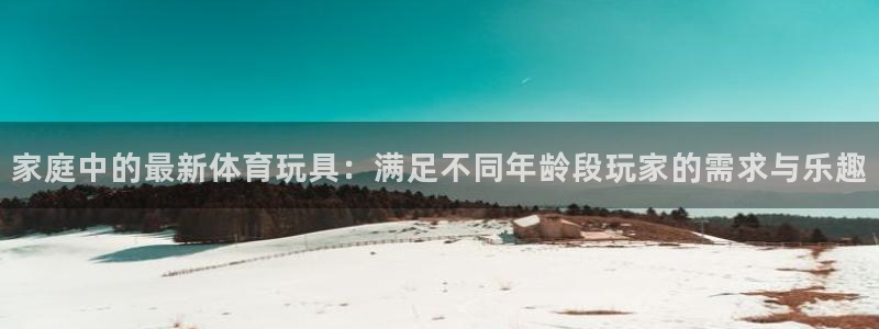 意昂4集团官网首页：家庭中的最新体育玩具：满足不同年