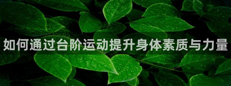 意昂体育4软件：如何通过台阶运动提升身体素质与力量