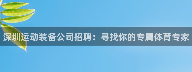 意昂体育4招商电话号码是多少：深圳运动装备公司招聘：寻找你的